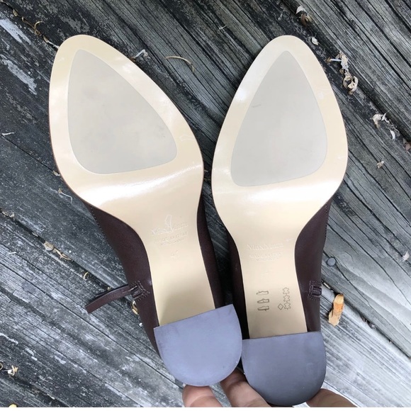 NWOT MaxMara Women's Danubio Dark Brown Leather Ankle Booties Sz 41EU 10… - Picture 7 of 11